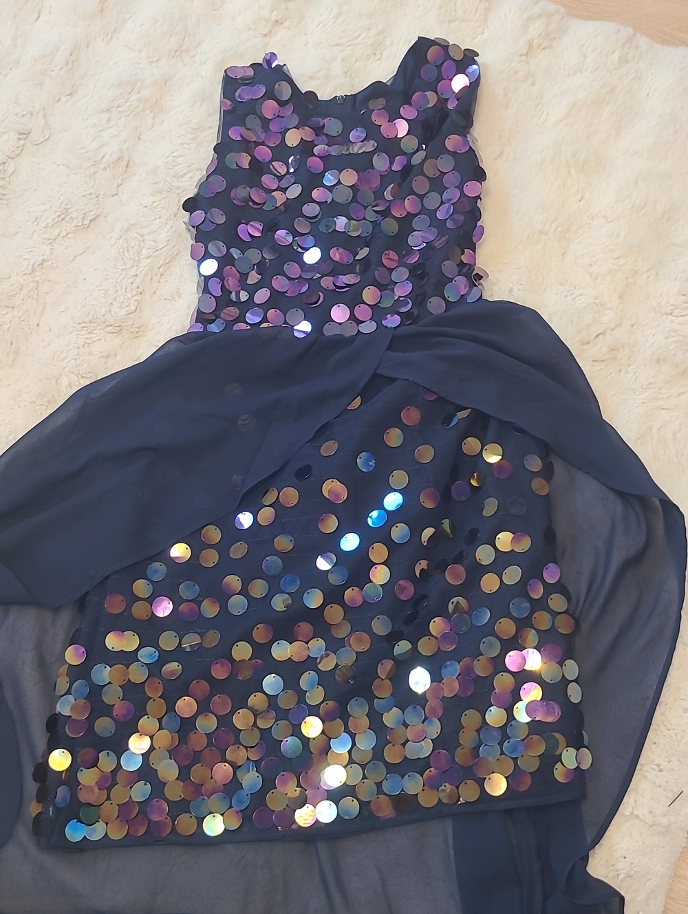 Girls Navy Sequin Party Dress - Girl sz 16